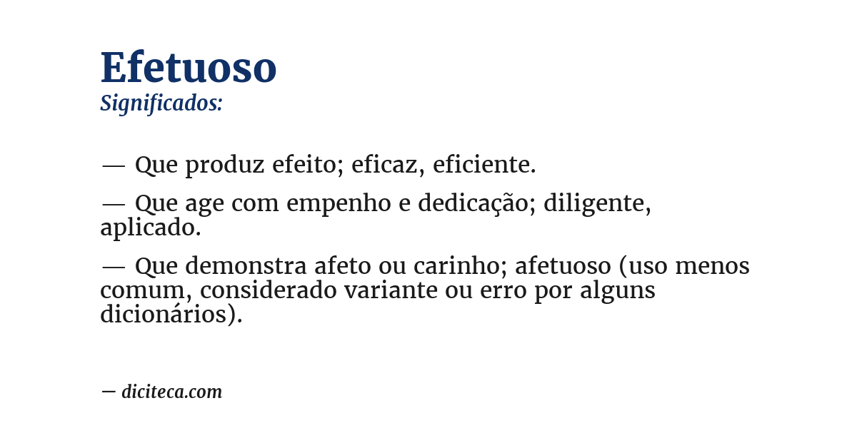 Significado de efetuoso