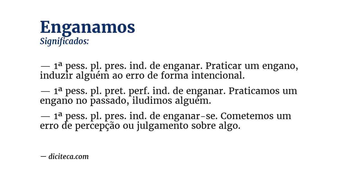 Significado de enganamos