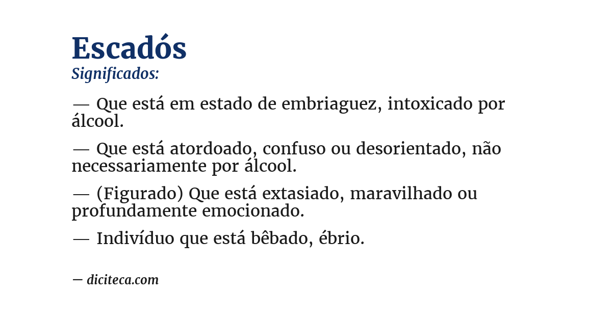 Significado de escadós