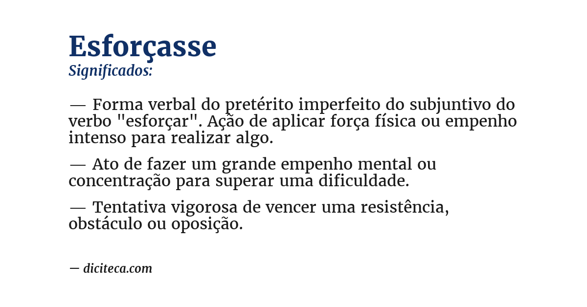Significado de esforçasse
