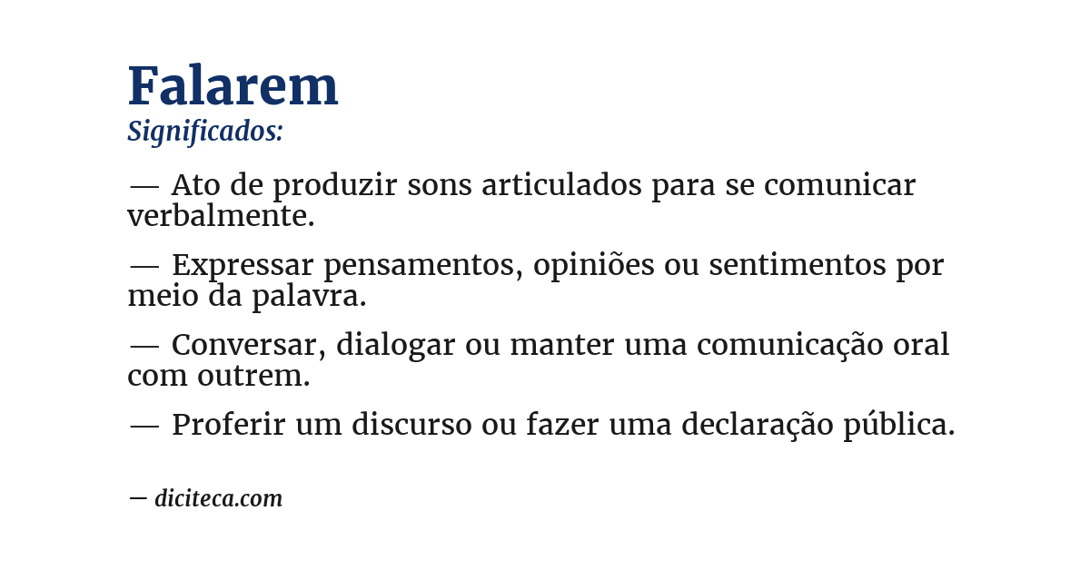 Significado de falarem