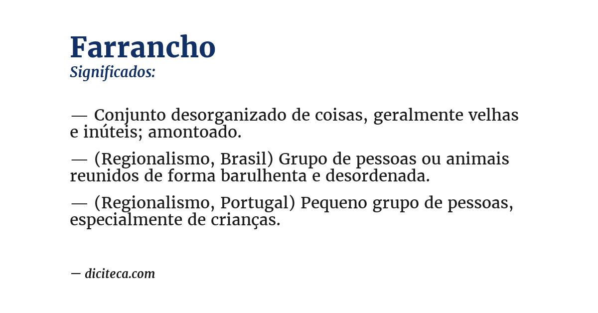 Significado de farrancho