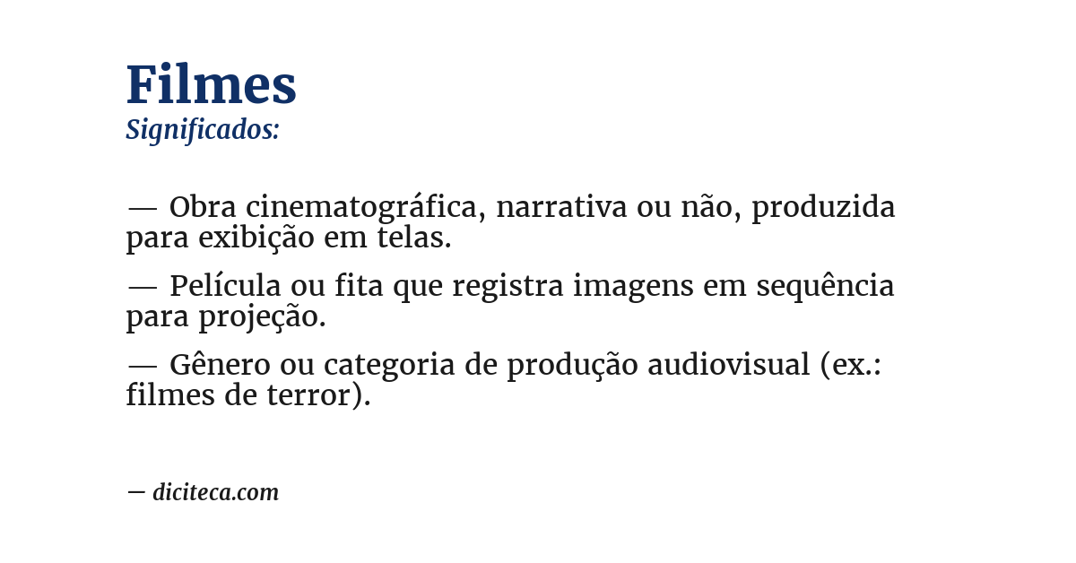 Significado de filmes
