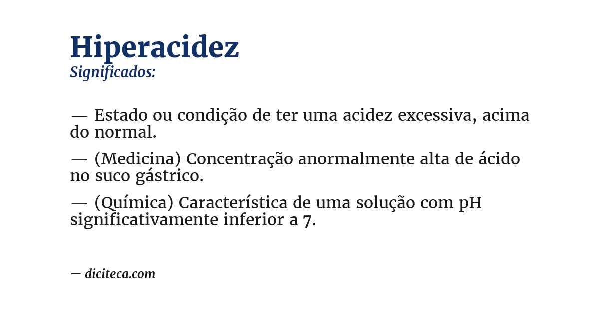 Significado de hiperacidez