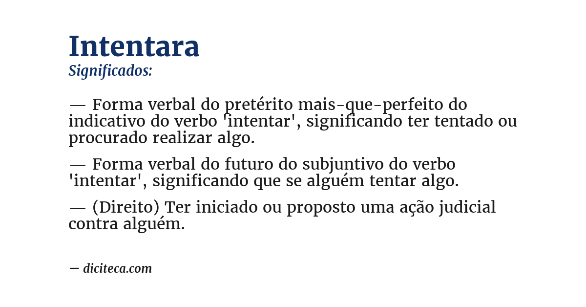 Significado de intentara