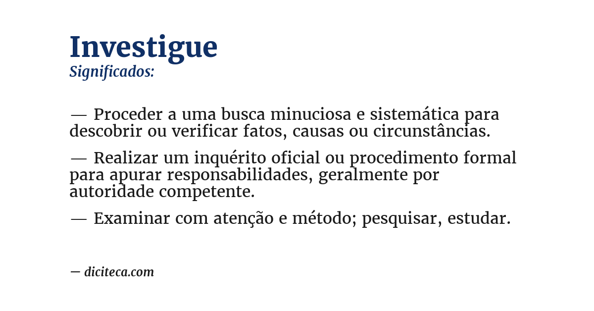 Significado de investigue