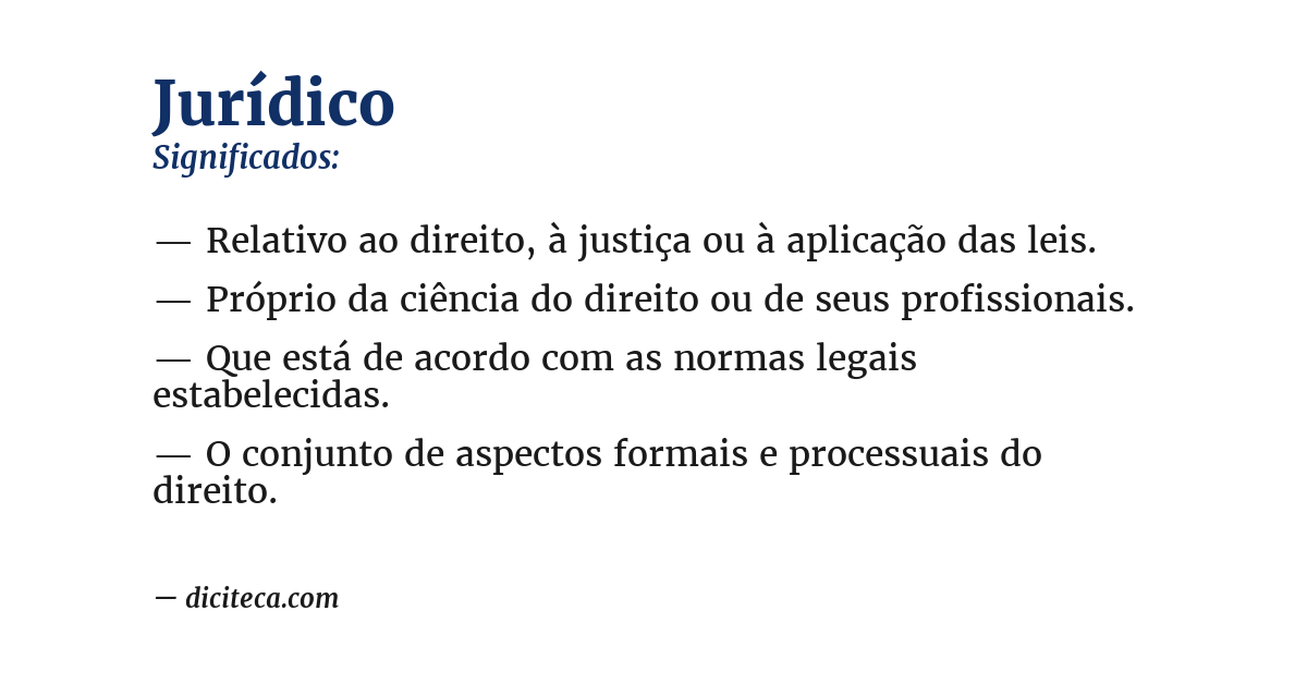 Significado de jurídico
