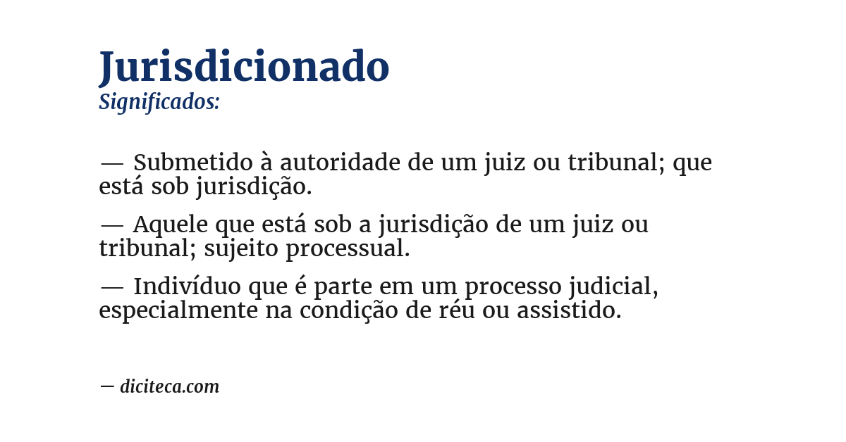 Significado de jurisdicionado