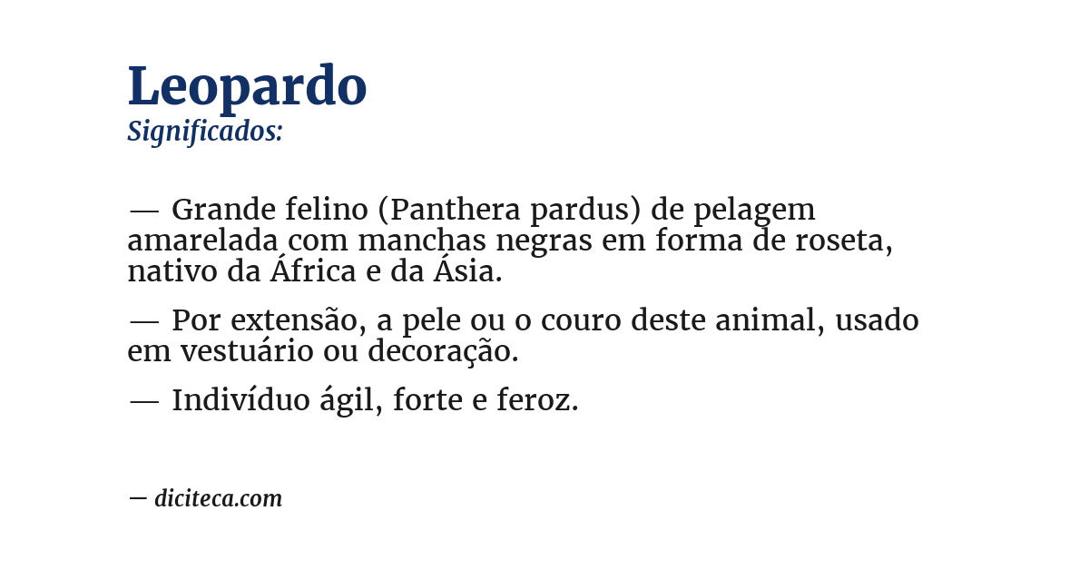 Significado de leopardo