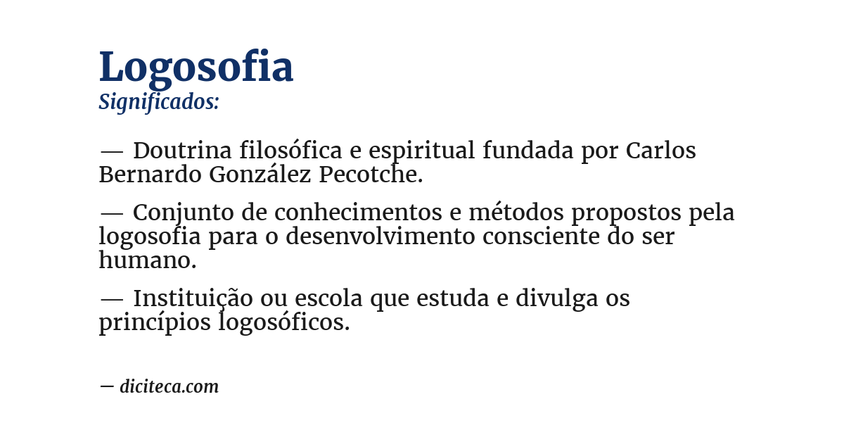 Significado de logosofia