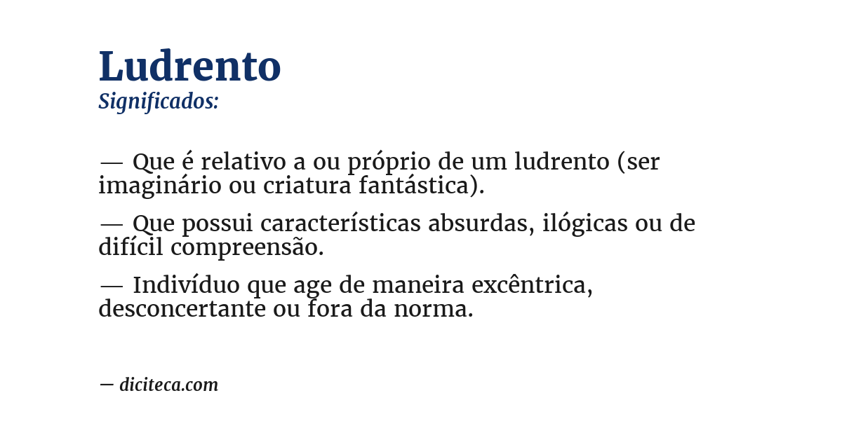 Significado de ludrento
