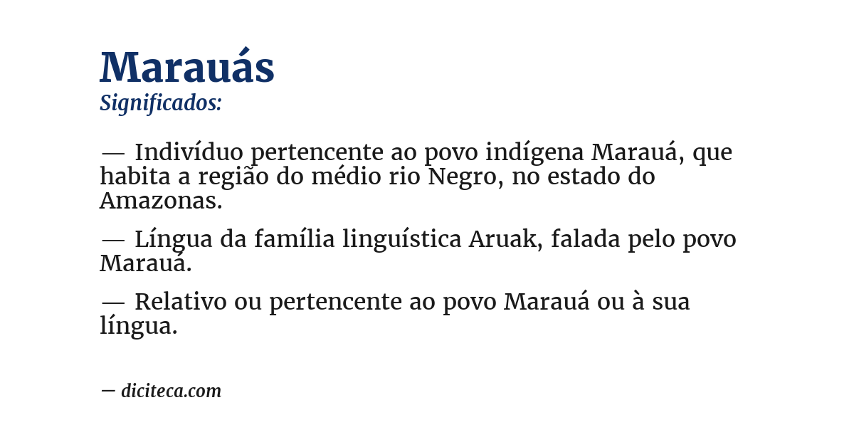 Significado de marauás