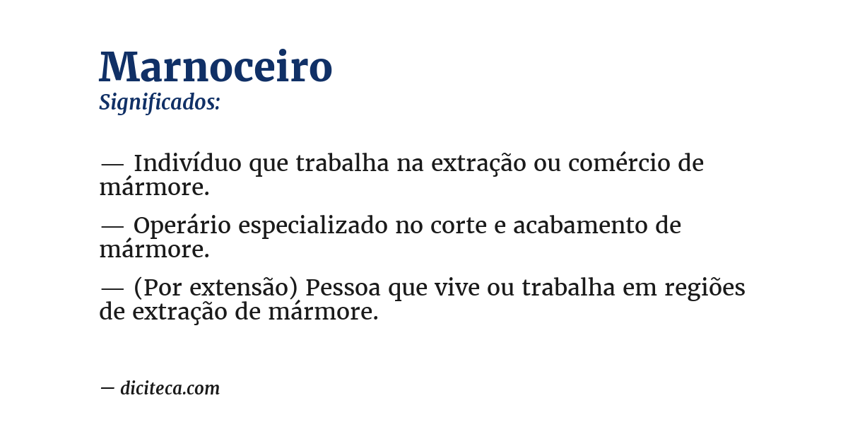 Significado de marnoceiro