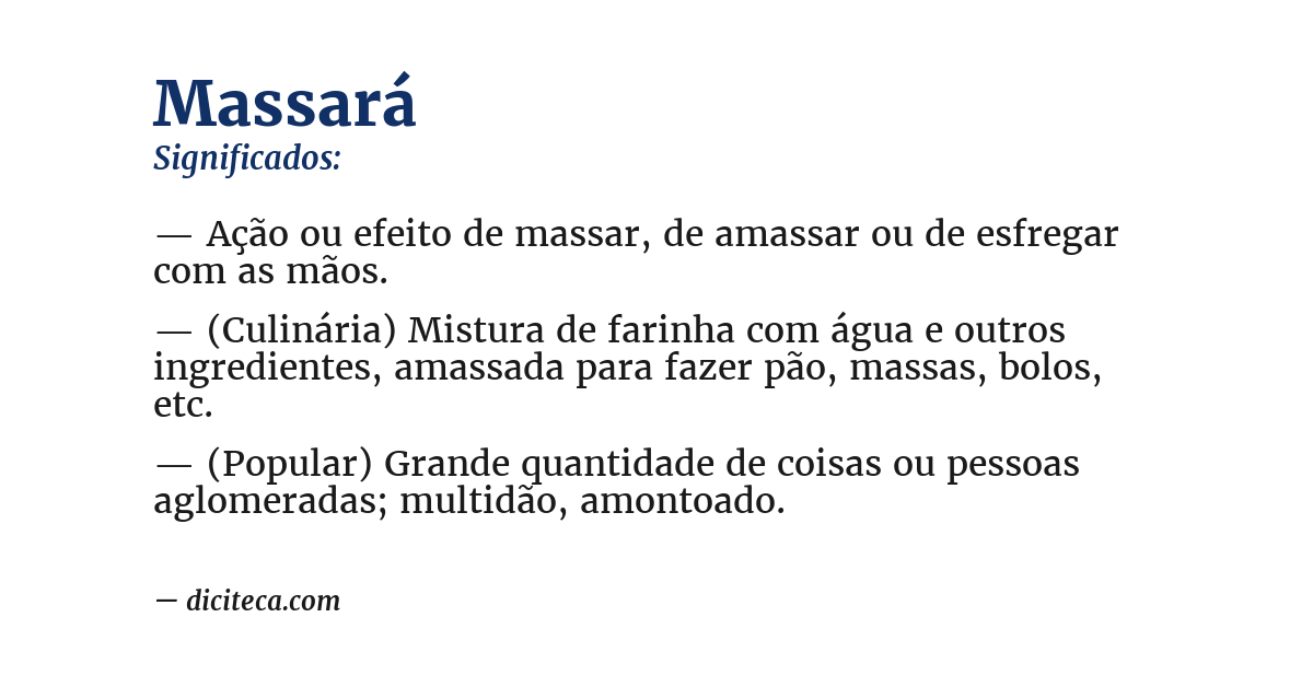 Significado de massará