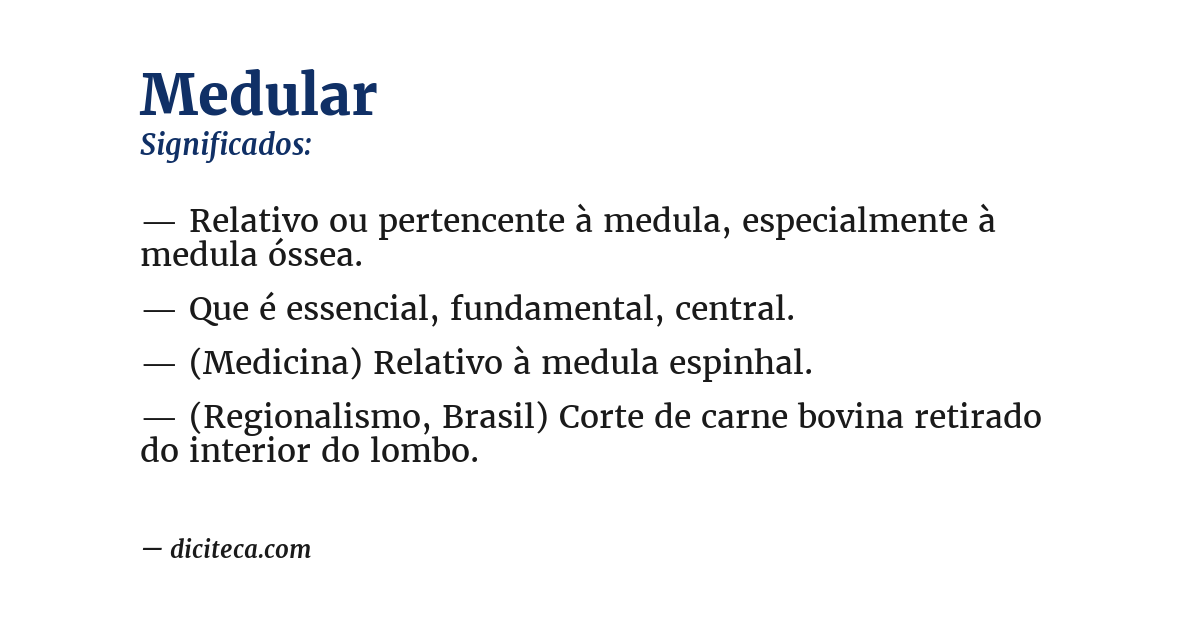 Significado de medular