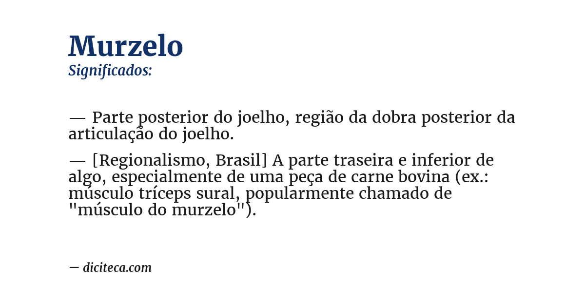Significado de murzelo
