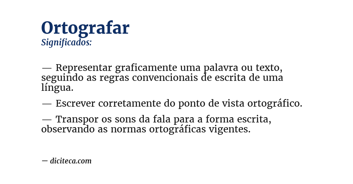Significado de ortografar
