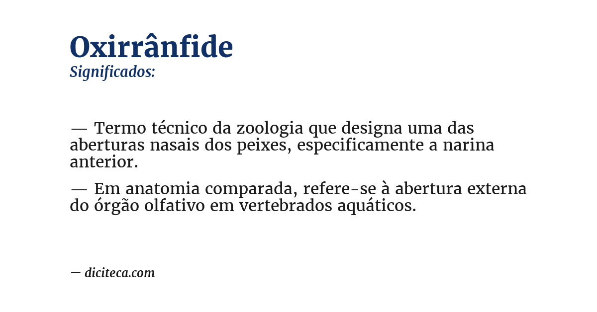 Significado de oxirrânfide