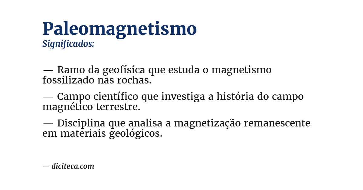 Significado de paleomagnetismo