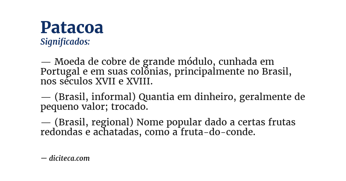Significado de patacoa