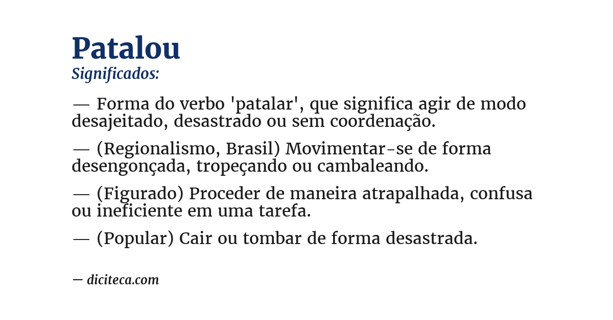 Significado de patalou