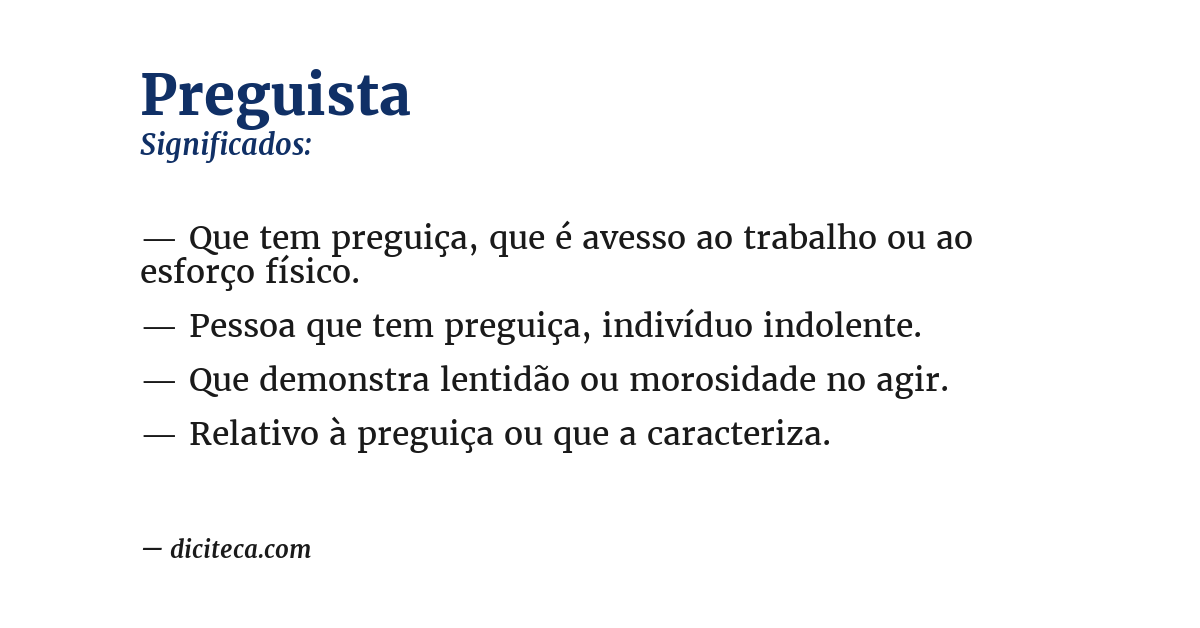 Significado de preguista