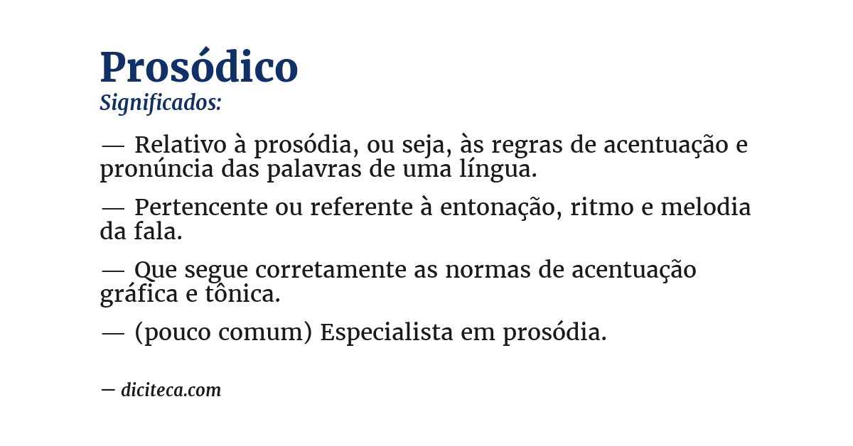 Significado de prosódico