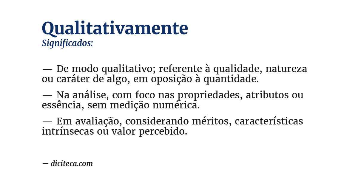 Significado de qualitativamente