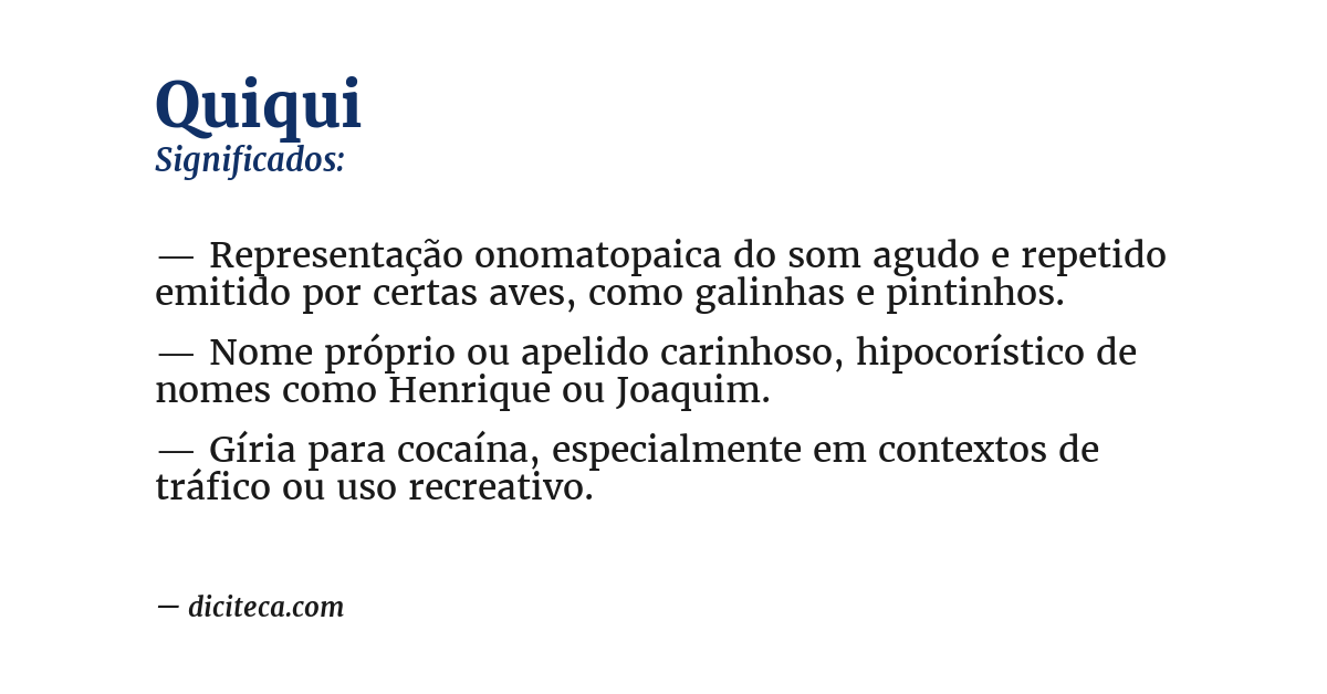 Significado de quiqui