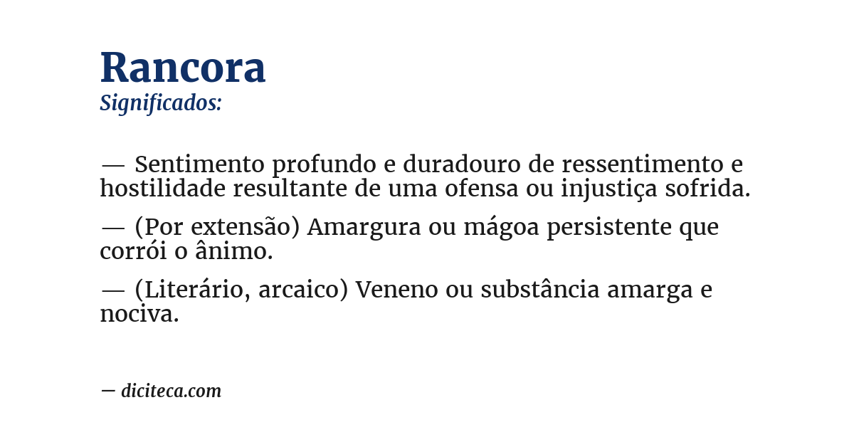 Significado de rancora