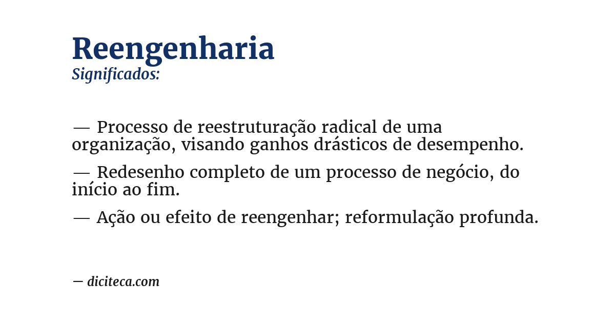 Significado de reengenharia