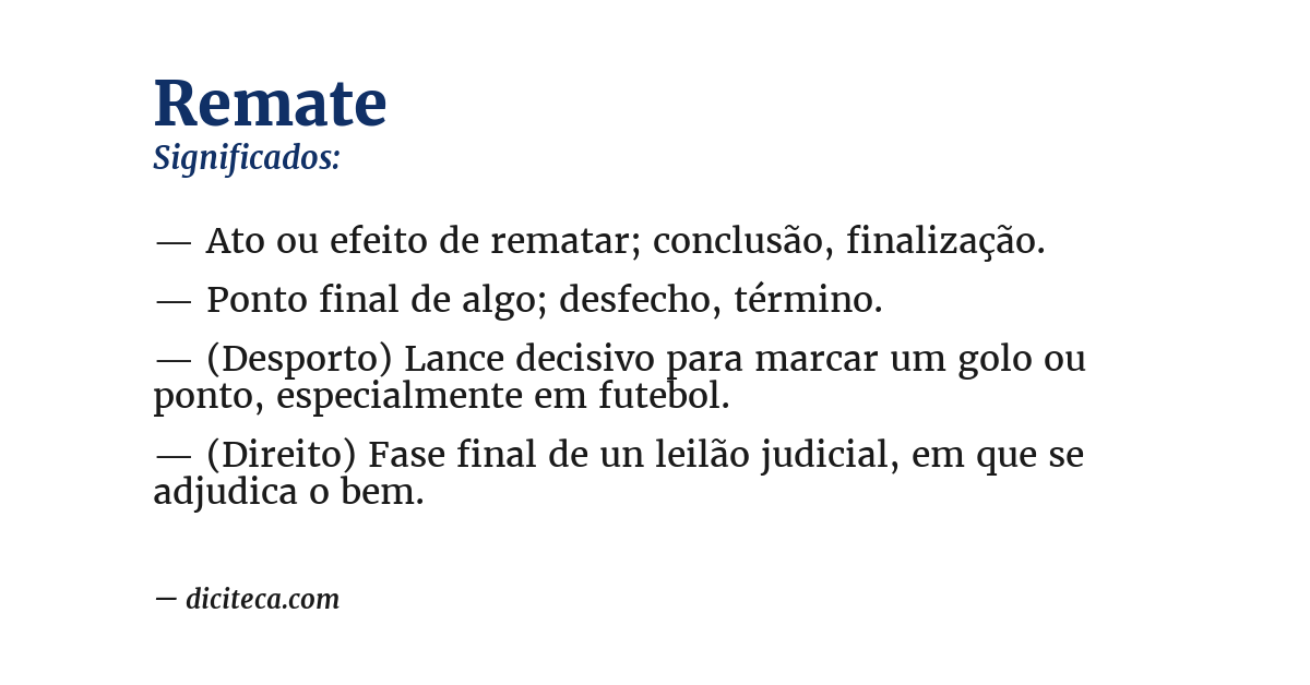 Significado de remate