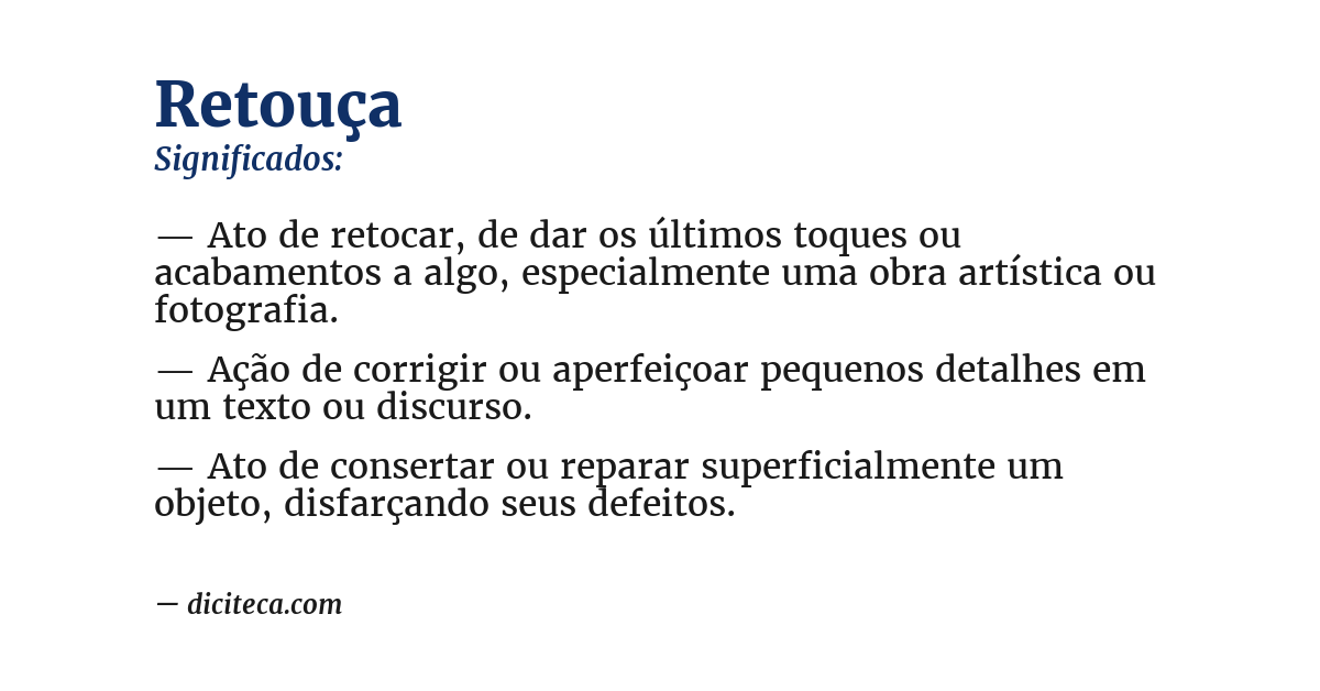 Significado de retouça