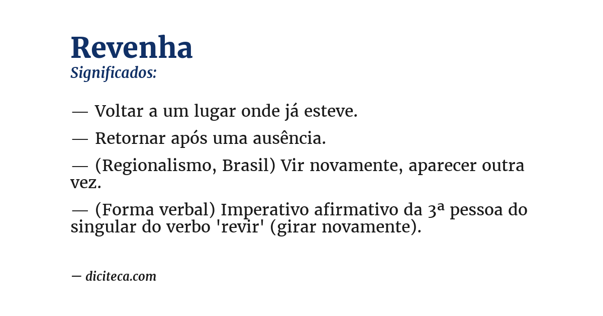 Significado de revenha
