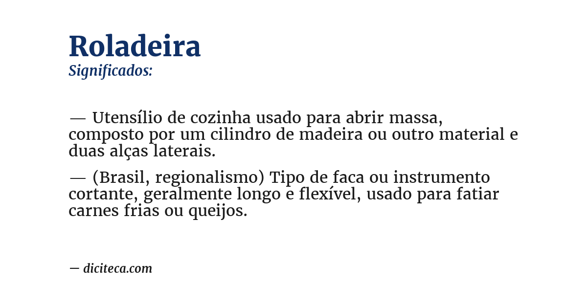 Significado de roladeira