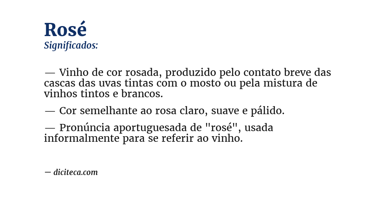Significado de rosé