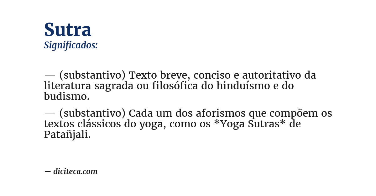 Significado de sutra