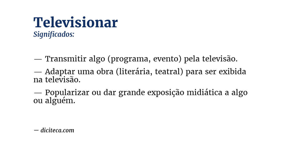 Significado de televisionar