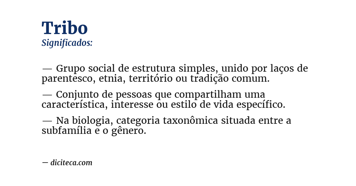 Significado de tribo