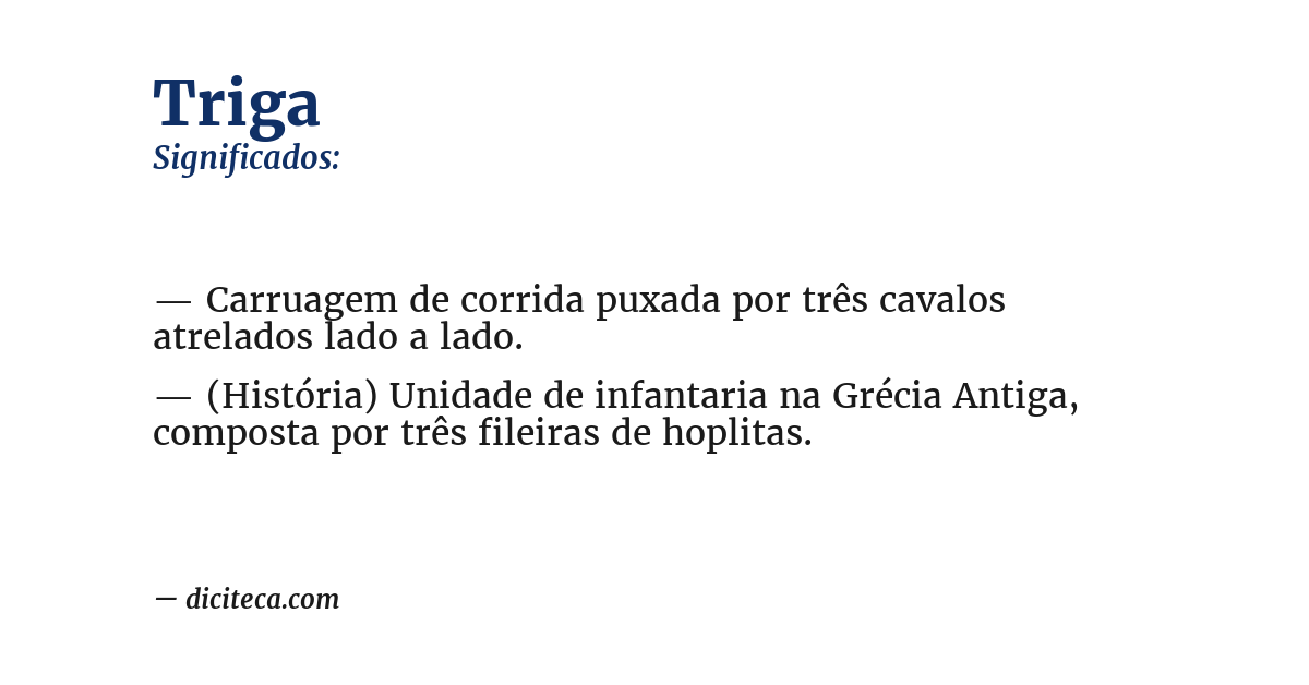 Significado de triga