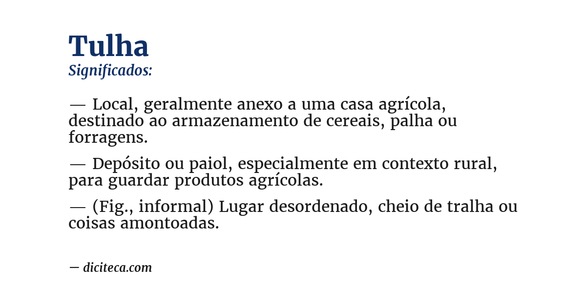 Significado de tulha