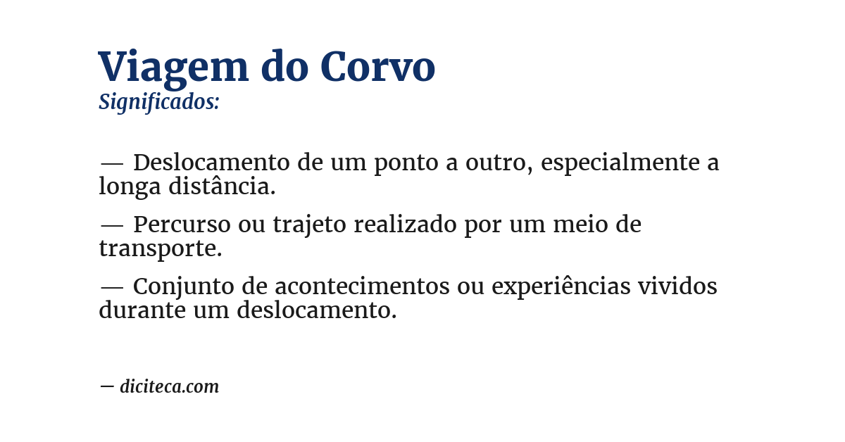 Significado de viagem do corvo