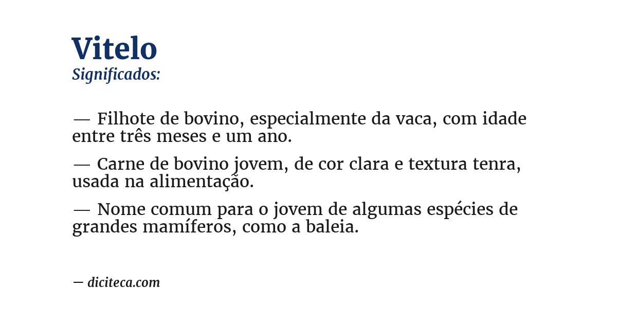 Significado de vitelo