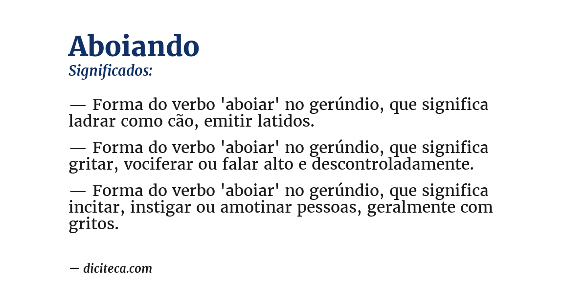 Significado de aboiando