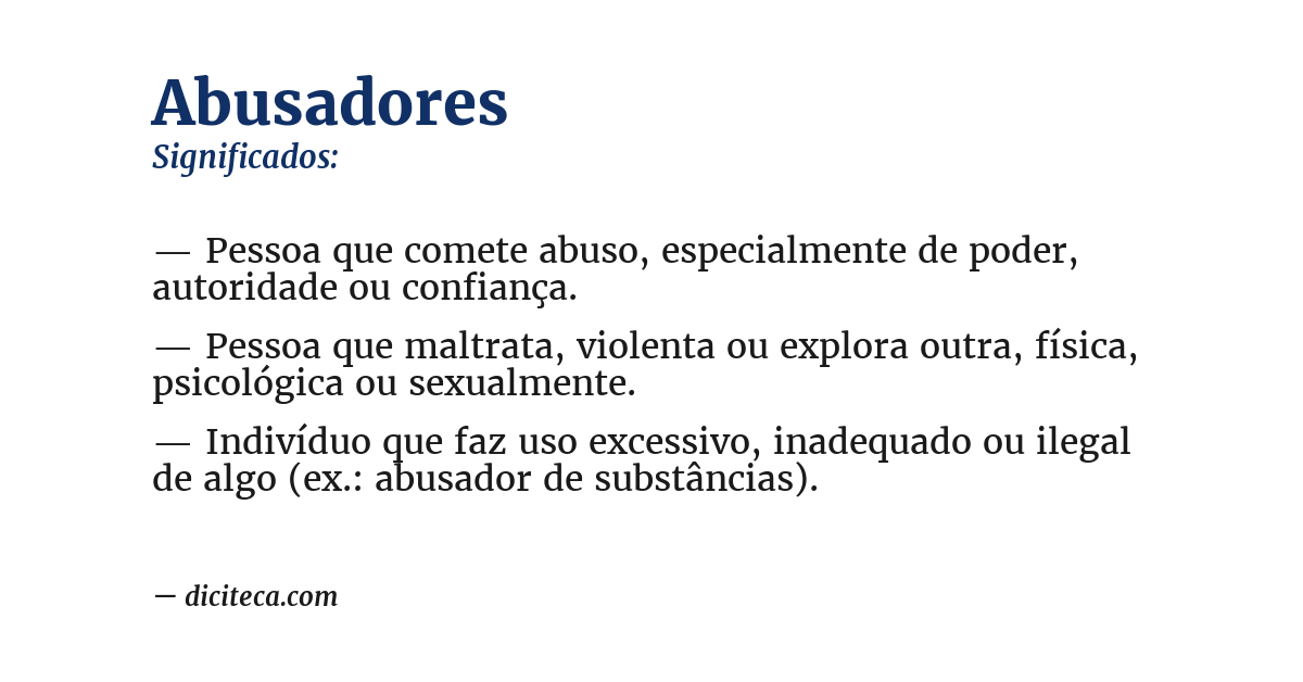 Significado de abusadores