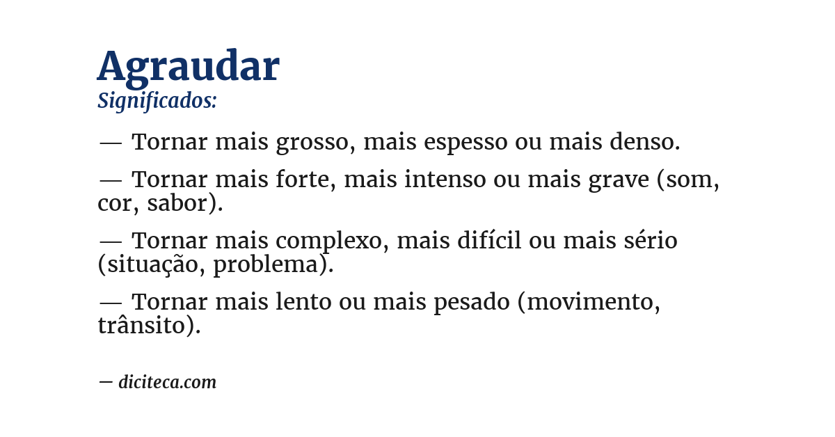 Significado de agraudar