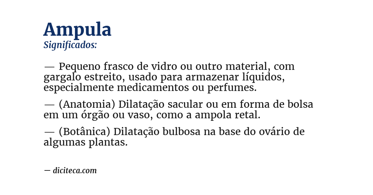 Significado de ampula