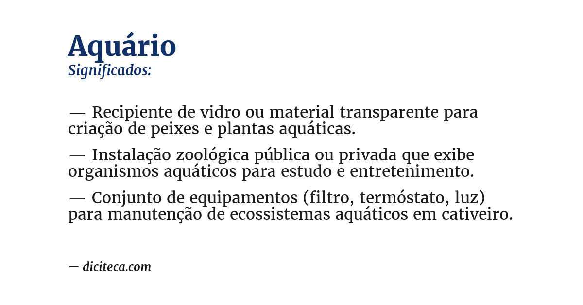 Significado de aquário