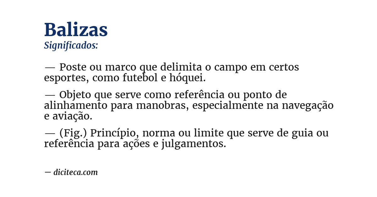 Significado de balizas