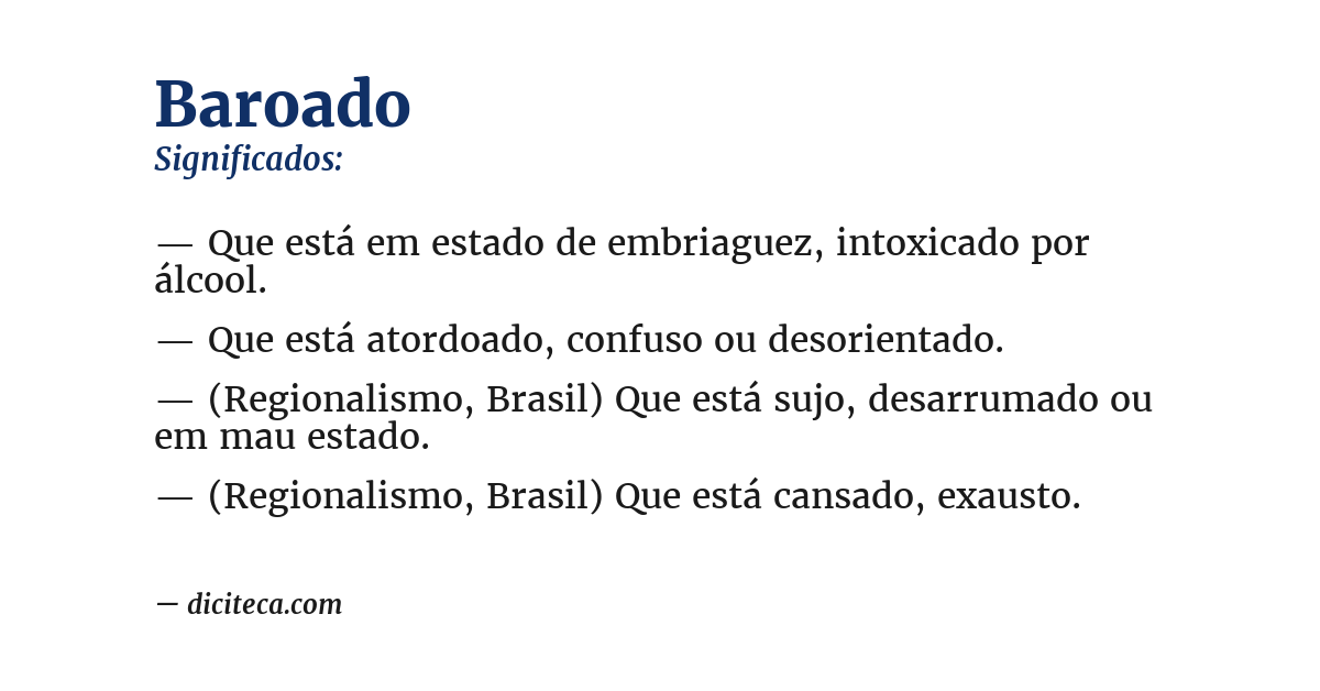 Significado de baroado